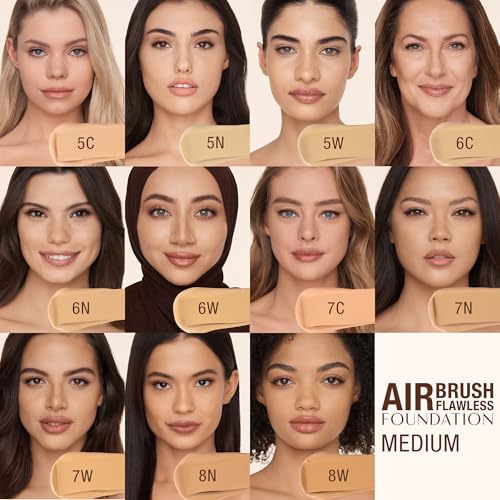 Charlotte Tilbury Airbrush Flawless Matte Foundation - Full Coverage Liquid Makeup with a Natural-Matte Finish - Smoothes & Blurs Pores - Waterproof & Transfer Resistant - 7 Cool - Thumbnail 5
