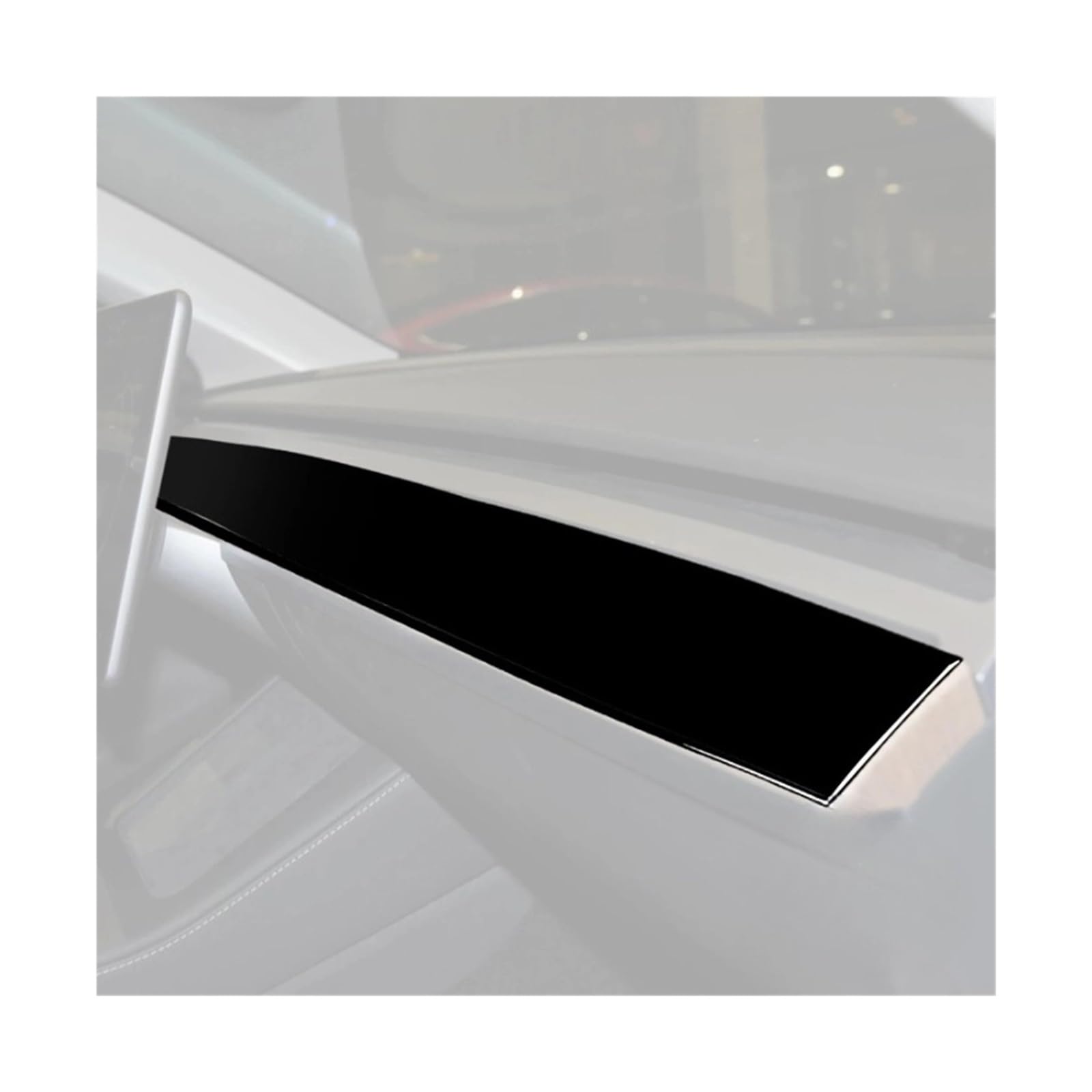 Czarny centralny panel sterowania Listwa ozdobna do wnętrza samochodu Naklejka dekoracyjna kompatybilna z Tesla Model Y 2020+ Model 3 2017-2022 Piano