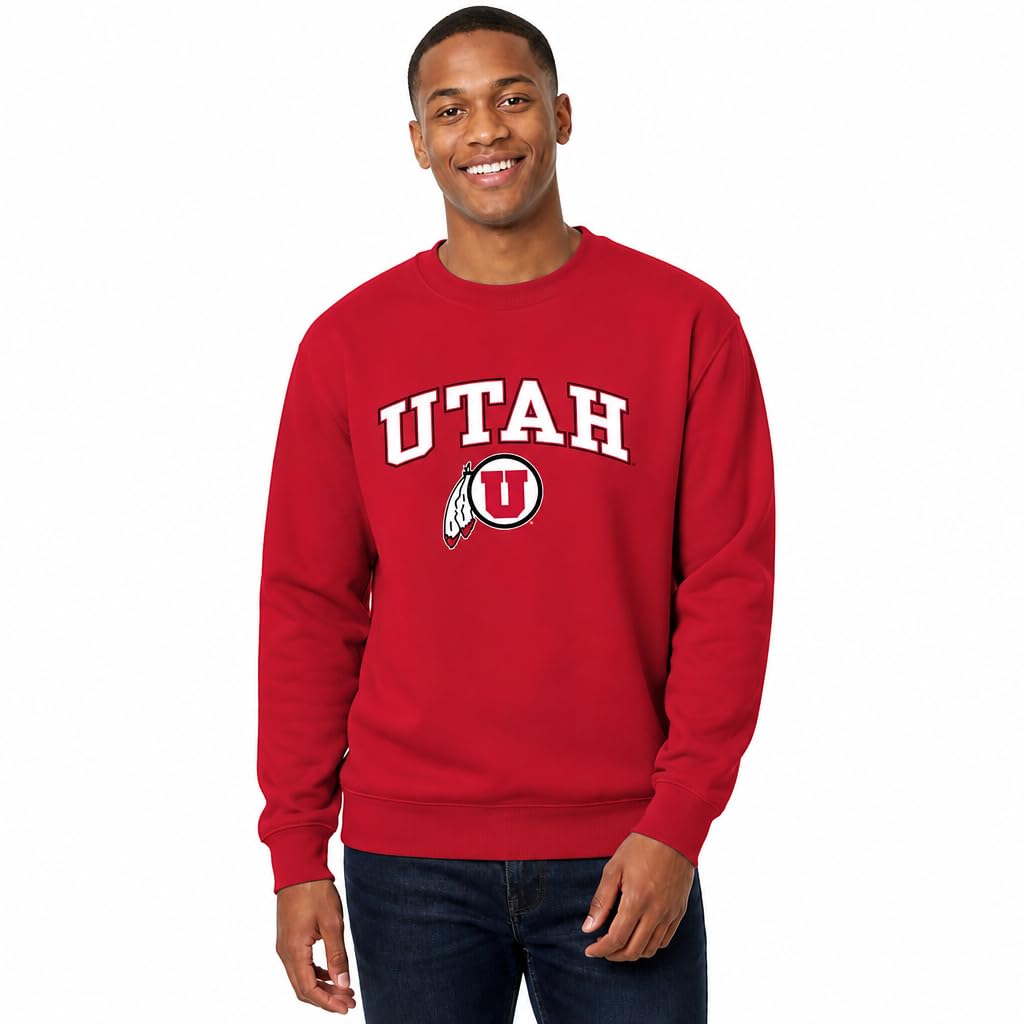 NCAA College Sweatshirt Fleece Crewneck Pullover for Men and Women