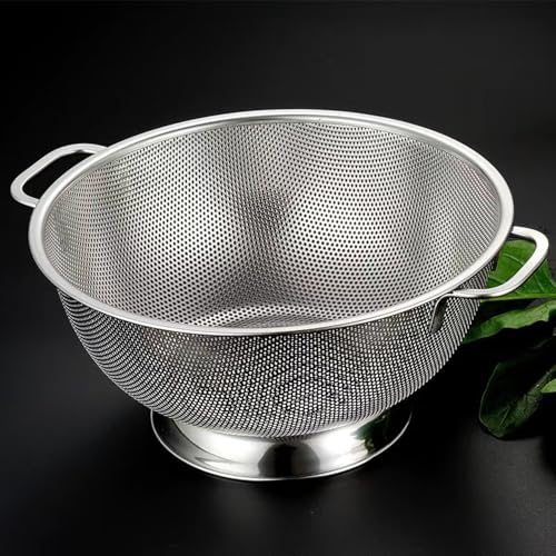 Colador de cocina de acero inoxidable Ø 28.5 cm con diseño duradero de doble asa 2