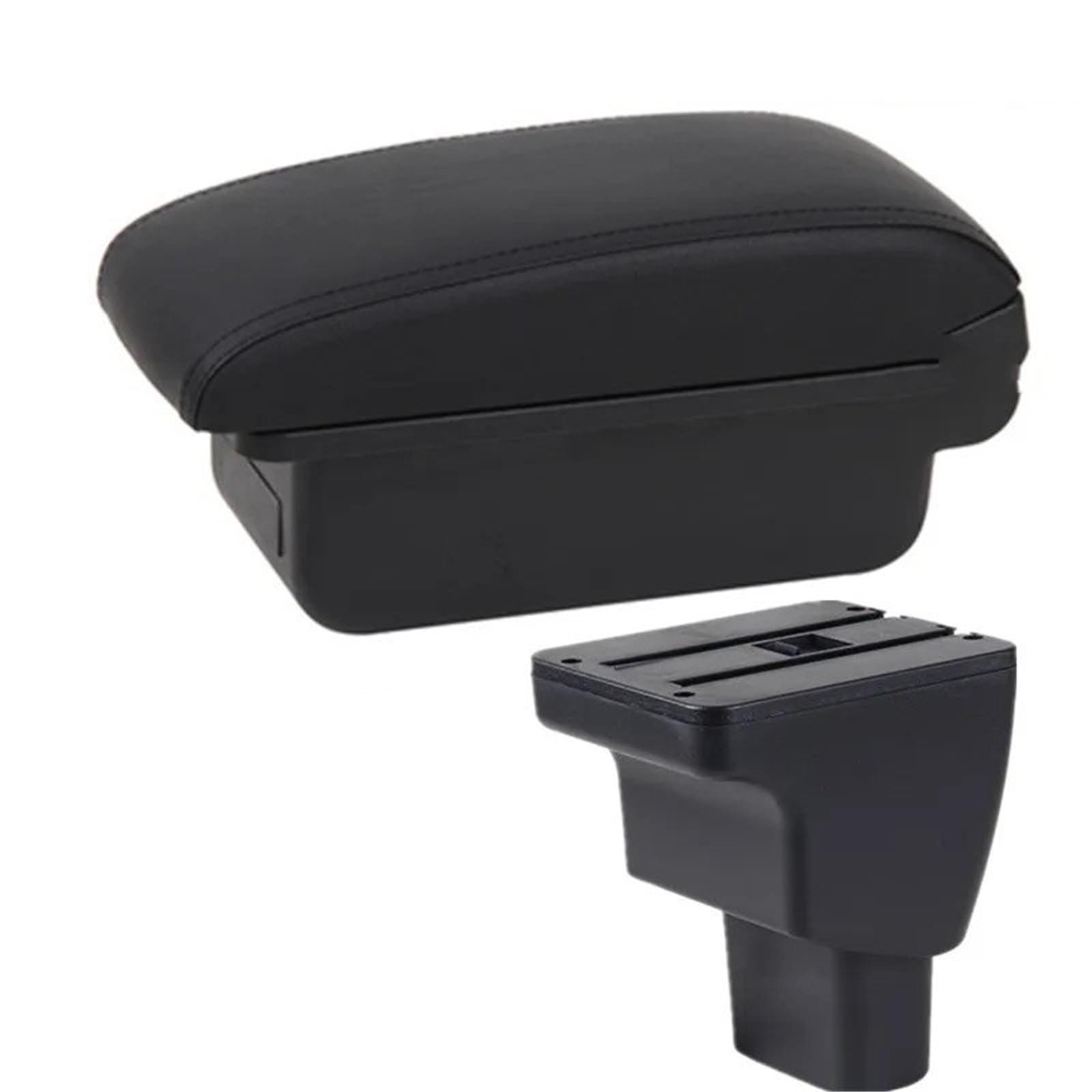 NOKRGQW Car Armrest Box For Hyundai I10 Armrest Central Storage Box Interior Dedicated Retrofit Parts Car Accessories(A2 black line No USB)