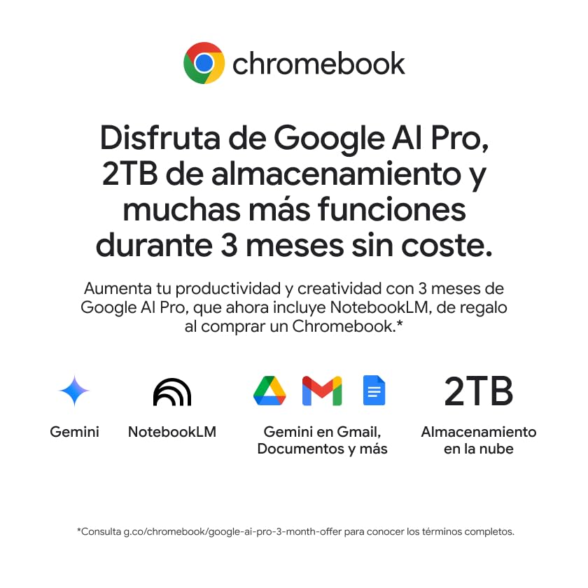 Acer Chromebook 314 CBOA314-1H-C5CQ Laptop 35,6 cm (14 inch) FullHD LCD (Intel Celeron N4500, 4 GB RAM, 128 GB SSD, Intel UHD Graphics, ChromeOS) Zwart, Spaans QWERTY-toetsenbord - Afbeelding 3