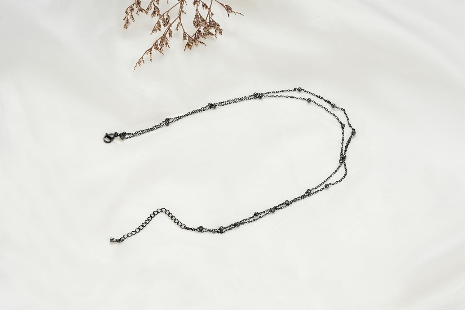 Gold Layered Necklaces for Women, Dainty Gold Choker Necklace,14K Gold Plated Herringbone Cable Link Chain Heart Pendant Necklace Set for Women, Surgical Steel Womens Chain - Image 2