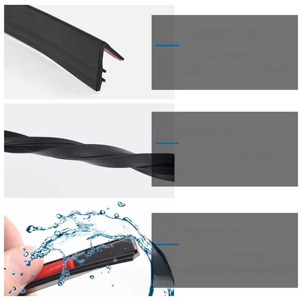 Bord Protection portière Voiture Bande D'étanchéité pour Vitres Voiture Bandes pour Remplissage Latérales Protection pour Mastic