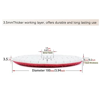 3 Step Diamond Polishing Pads Durable 9-Pcs Grit 1 for Granite Marble Quartz Concrete