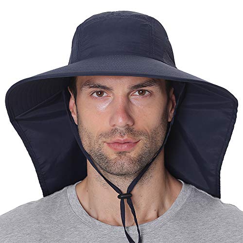 Boné de Pesca Chapéu de Sol de Aba Larga Com Aba de Pescoço Para Viagens, Acampamento, Caminhadas, P