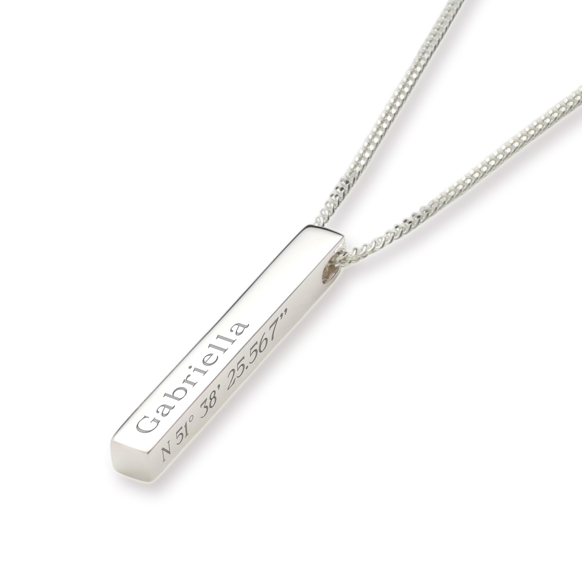 – Christopher James of London | Personalised Name Bar Necklace | Engrave Up to 4 Names or Dates | Solid 925 Sterling Silver | Meaningful & Minimalist Gift | Custom Length Chain | Gift Box Included