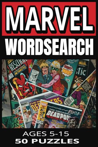 Marvel Word Search Book for Children: All of your favourite characters, storyines included in 50 puzzles with solutions at the back of the book. A great gift and pocket aized