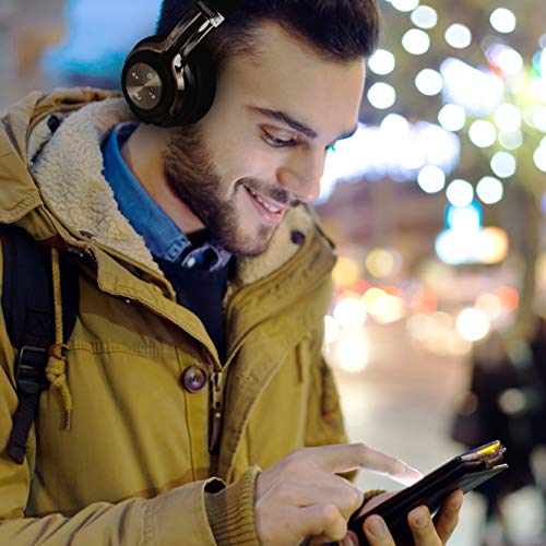 Riwbox Bluetooth Headphones, Xbt-880 Wireless Bluetooth Headphones Over Ear With Microphone And Volume Control Wireless And Wired Foldable Headset For Iphone/Ipad/Pc/Cell Phones/Tv (Black&Gold) #TOP6