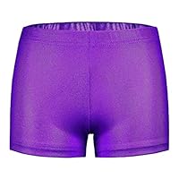 SEAUR Mädchen Shorts Metallic Glänzend Turnshorts Kinder Tanzshorts Ballett Gymnastik Tanz Yoga Sportshorts Hot Pants - 5-6 Jahre