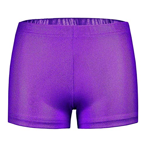 SEAUR Mädchen Shorts Metallic Glänzend Turnshorts Kinder Tanzshorts Ballett Gymnastik Tanz Yoga Sportshorts Hot Pants - 5-6 Jahre