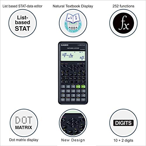 Casio FX-82ES Plus 2nd Edition - Non-Programmable Scientific Calculator, 252 Functions (Image - 2)