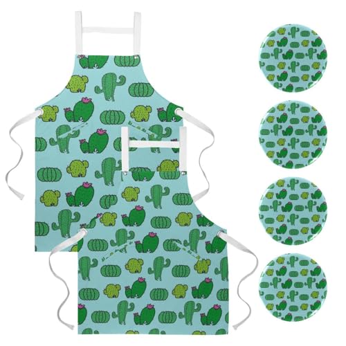 Tablier de cuisine lot de 2 pour la pâtisserie en famille et le nettoyage de printemps