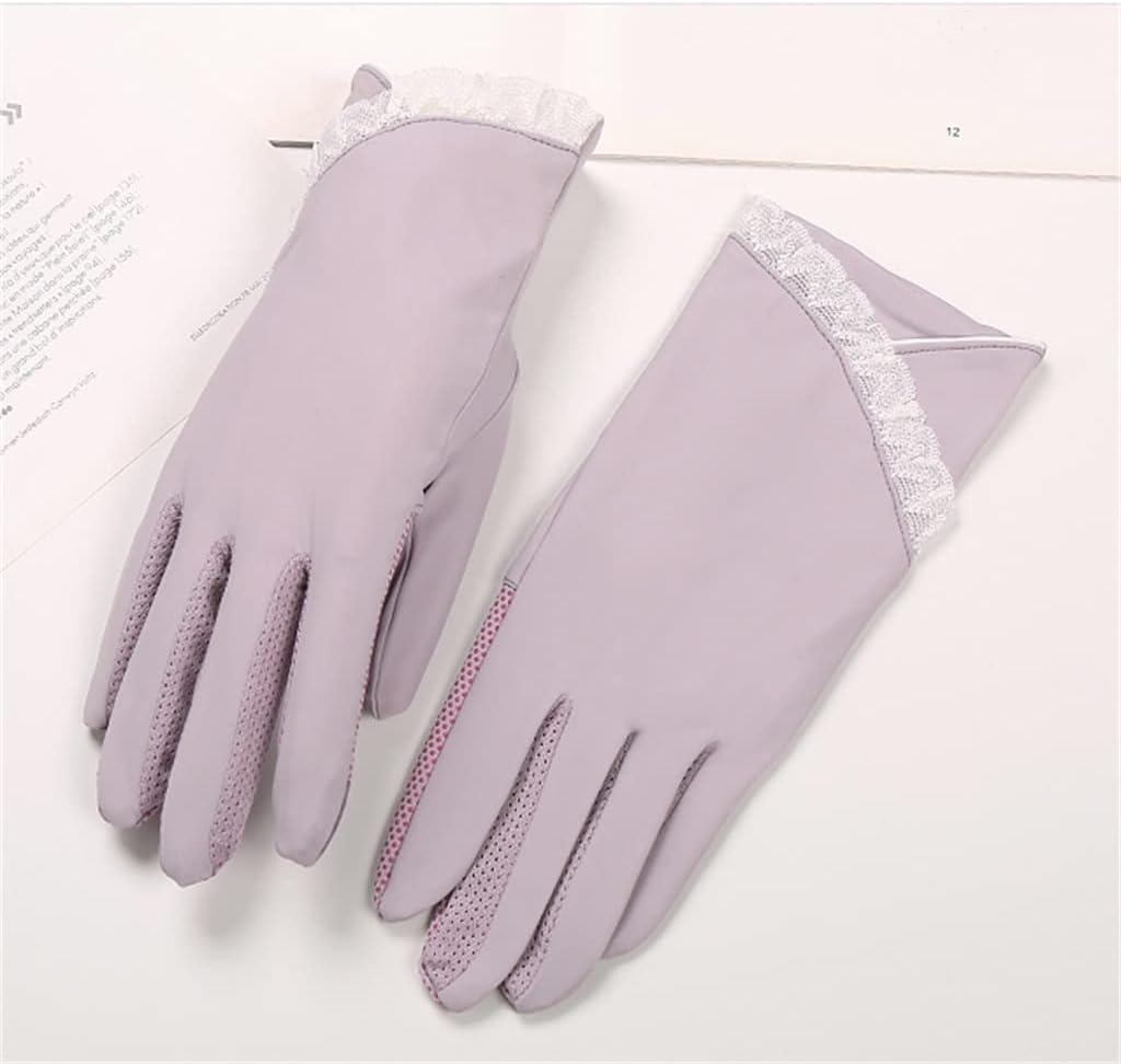 Driving and Cycling Outdoor Sports Sunshade Touch Screen Women's Ice Silk Season Thin Gloves