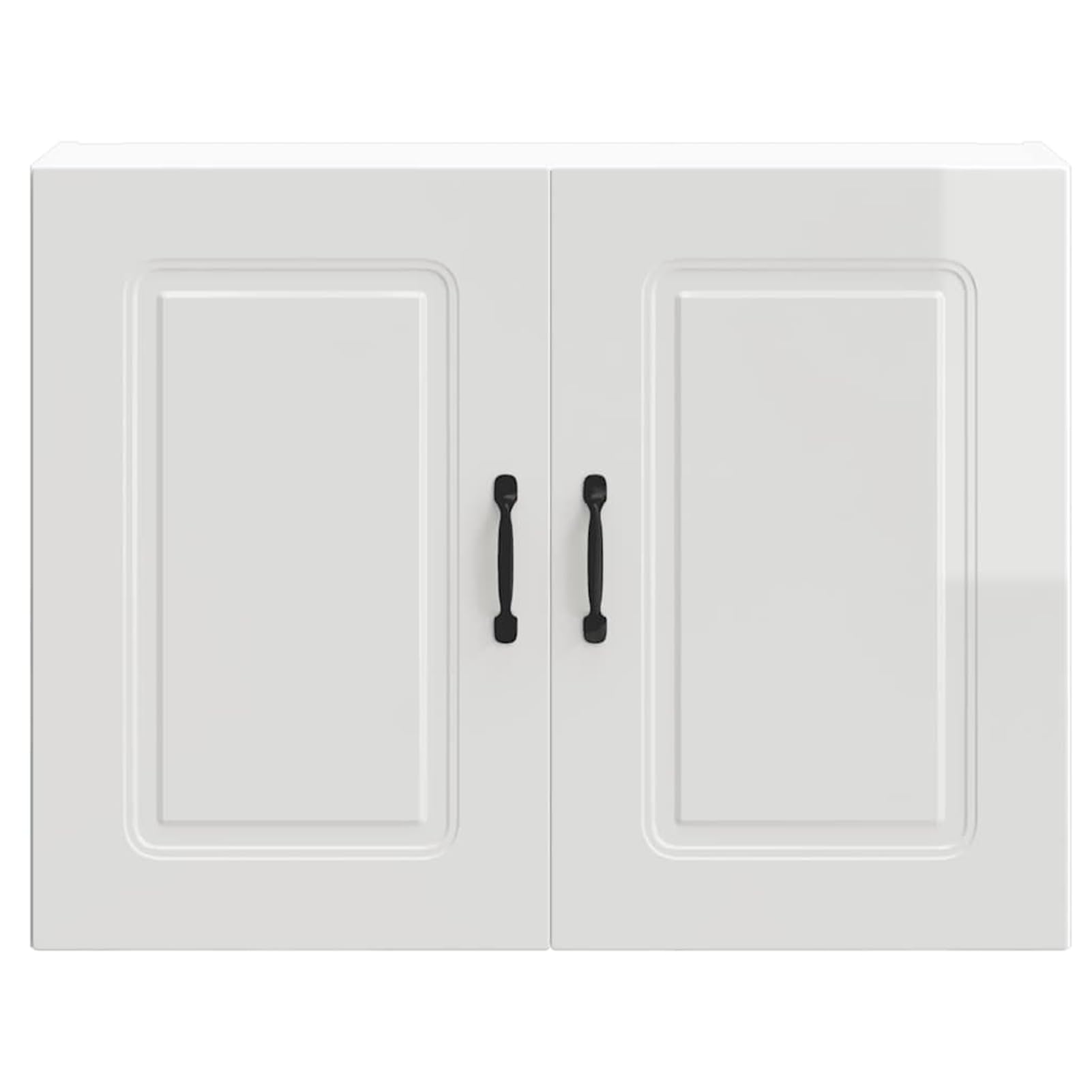 Homgoday Hochglanz-Weißer Küchen-Hängeschrank Kalmar aus Holzwerkstoff - 80 cm Breite, 60 cm Höhe, für Wohnzimmer und Schlafzimmer Model853589