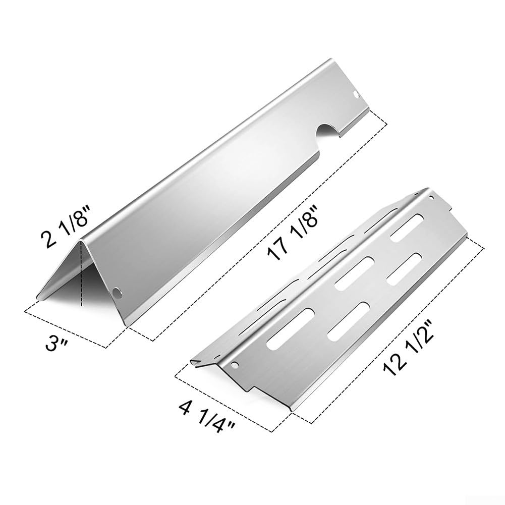 Wymienny reflektor ciepła ze stali nierdzewnej do modeli Weber do serii Genesis II (E-310/E-330/E-335/S-310/S-345/LX 300), zestaw odblasków ciepła do grilla premium