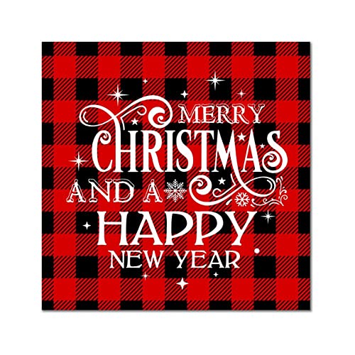 Plaque murale bois Merry Christmas decoration de Noel chaleureuse
