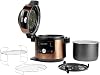 Ninja Foodi MAX Multicooker with SmartLid 7.5 L 12-in-1 Multicooker Pressure Cooker Quick Cooking Air Fryer Hot Air Frying Slow Cooker Copper/Black OL650EUCP