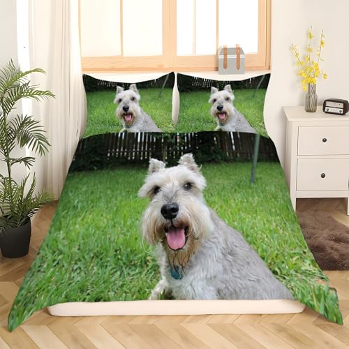Housse de couette 200x200 animal de compagnie parure de lit 3 pièces microfibre - 3