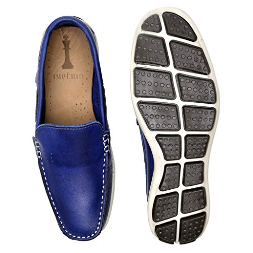 Mocassim Infantojunvenil Couro Legítimo Soft Guarujá Império Kids - Bg-7652 - Azul Royal (31)