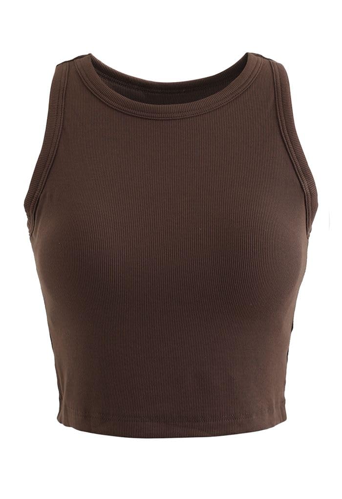 toochki Tops for Women | Lycra Top for Women | Crop Top for Women | Brown Tops for Women | Short Top for Women | Western Top for Women | Tops for Jeans for Women (TKCBL-LY-270-BN-TPB $Parent)-picture-48