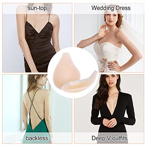 Silicone Invisible Lift Up Bra Stick On Bra Stickers Breast Lift Petals Adhesive Bra Reusable Backless Strapless Bra Deep V Push Up Self Adhesive Bra Sticky Bra Nude #TOP5