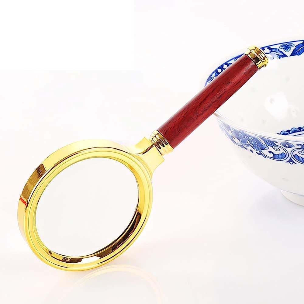 Loupe De Poche 10X pour Seniors, Lecture, Inspection De Pièces De Monnaie Et De Bijoux, Loupe Exploratrice/Métallique