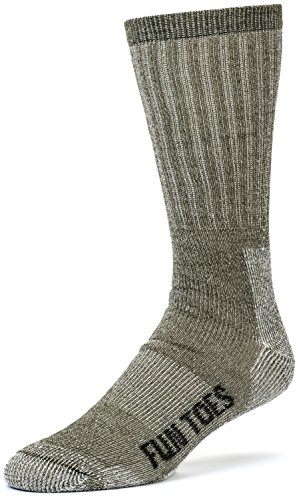 image for FUN TOES 3 pairs thermal insulated 80% merino wool socks men's, hiking