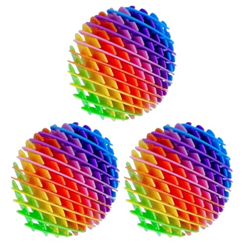 OUDQFCJ 3 Pcs Fidget Worm, Juguetes Antiestrés Sensoriales, Estirables y Flexibles, Alivio del Estrés para Adultos y Niños, Relajación y Diversión (Colores Arcoíris)