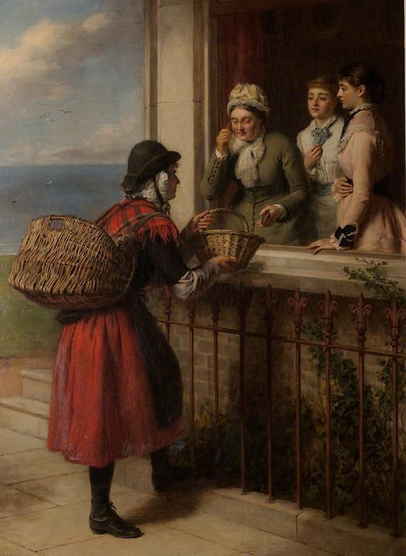 Toile Pêcheuse de Ten By William Powell Frith pour grand salon lumineux
