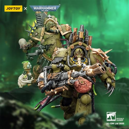 Image of JOYTOY Death Guard Warhammer 40k 1 /18 Action Figure Death Guard Foul Blightspawn and Lord of Virulence Collectible Gifts,Toys for Kids 15+ and Adults