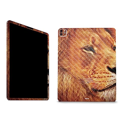 Image of MightySkins Carbon Fiber Skin Compatible with Apple iPad Pro 12.9 inch M2 6th Gen (2022) Full Wrap Kit - Lion Pride | Protective, Durable Textured Carbon Fiber Finish | Easy to Apply | Made in The USA