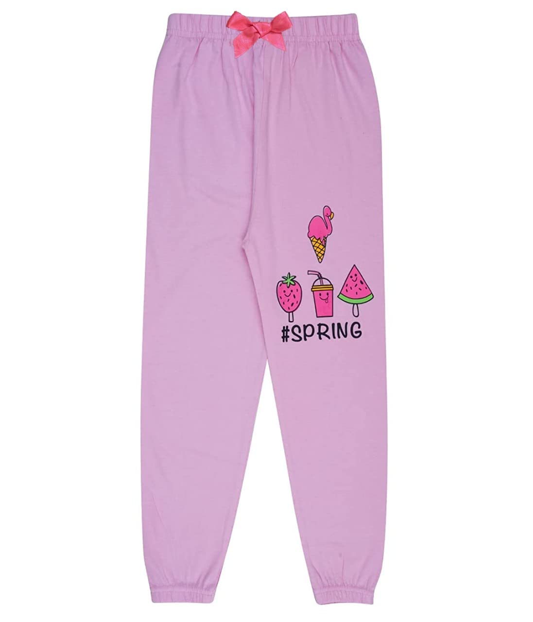 KYDA KIDS® 100% Girls Cotton Printed Track Pants (Pack of 3) - Image 6 thumbnail