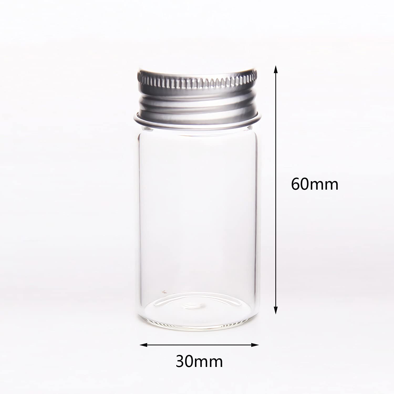 40 Mini Bottiglie Di Vetro SUNNYCLUE Da 6 Ml Con Tappo A Vite In Alluminio Dorato – Per Fai Da Te, Bomboniere, Spezie, Perline - 4