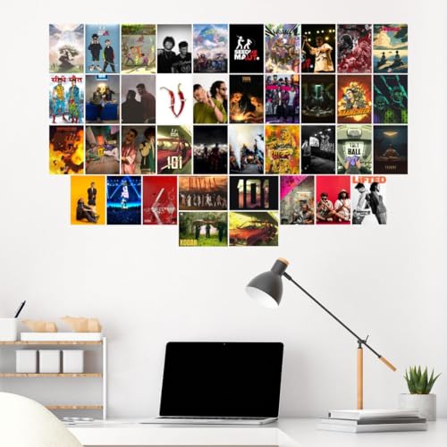 Image of Auraposter Paper Seedhe Maut Mini Posters (Set of 40) - 15x10 cm for Wall, Bedroom, Living Room - Desi Hip Hop - Double Tape Included