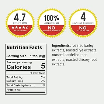 50 Cup Bag of Organic Dandy Blend Instant Herbal Beverage with Dandelion, 3.53 oz. (100g) Bag