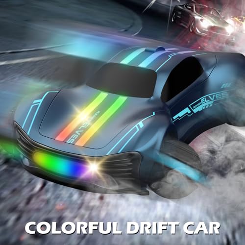 Voiture télécommandée 2.4 GHz HUIOP rotative à 360° avec pneus tout-terrain et LED - 3