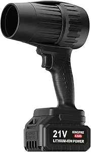 Leaf Blower Cordless, Portable Dust Cleaner Handheld Blower, 30000 RPM Compressed Air Duster for Patio Cleaning, Drying, Camping, Snow Blowing( 1 X 3.0Ah Battery and Charger Included)