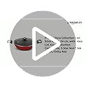 Image of Preethi Dura Collection Non Stick Kadai, 24 cm, with Glass Lid, Gas & Induction Compatible, 5 Star Non Stick Effect, Chilly Red