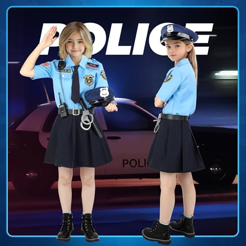Disfraz completo de policía para niñas Luucio miniatura 5