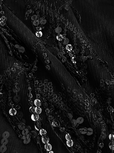 CIDER Sequins Tassel Mid Waist Mini Skirt3