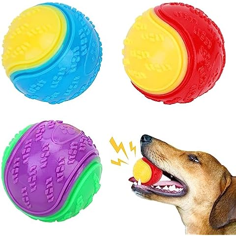 QKURT Squeaky Dog Ball Toy Set Cover
