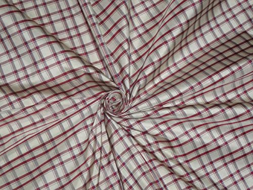 Tissu taffetas 100 % pure soie vin crème au mètre pour couture ameublement luxe