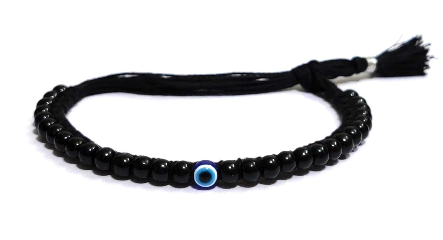 black bead bracelet with evil eye(5mm) for girl and woman (B08LJSB415) Amazon Price History, Amazon Price Tracker