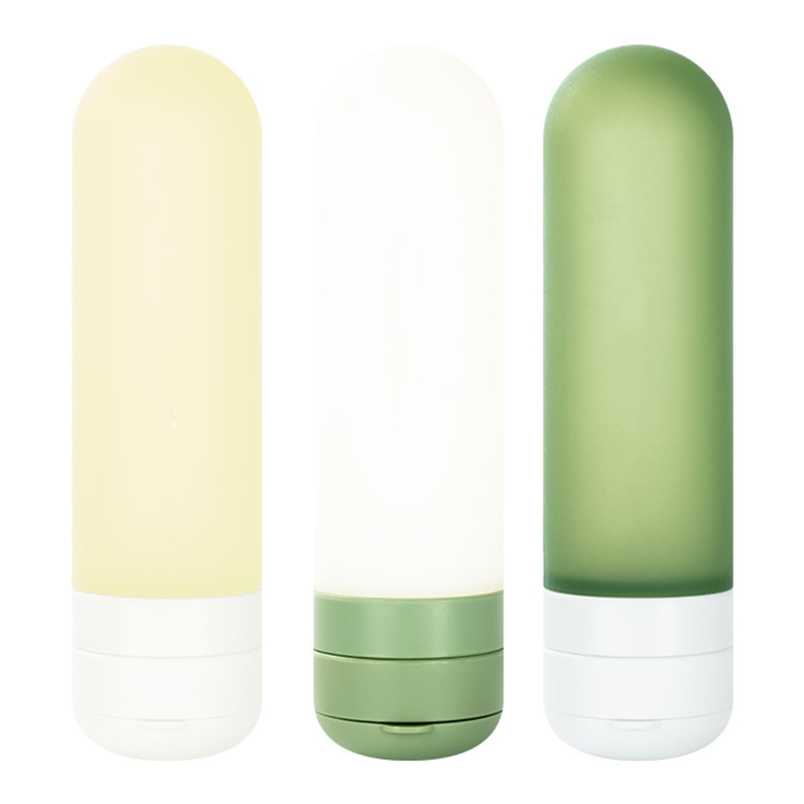 Nucelit 3 Pack Portable Toiletries Dispenser Bottles Leak Proof 50ml Liquids Containers Refillable Silicone Lotion Bottle Refillable Toiletry Bottles