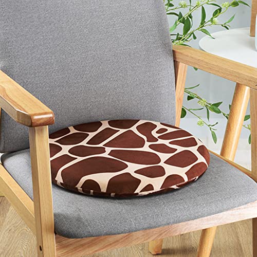 Washranp Cojines redondos para silla, tatami, cojín desmontable de espuma viscoelástica, cojín de asiento con estampado animal, fundas para taburete de bar, almohadilla circular suave para silla en