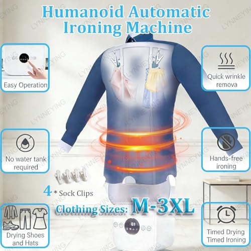 Image of 2026 Upgraded Inflatable Ironing Machin-e, Touch Type Humanoid Automatic Iron-ing Machine, Smart Garment Steamers, 360 Without Blind Spots Drying /Ir-oning Ma-chine(B)
