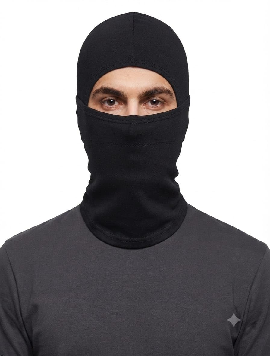 Bamboo Balaclava Black | Premium Breathable Fabric-image-47