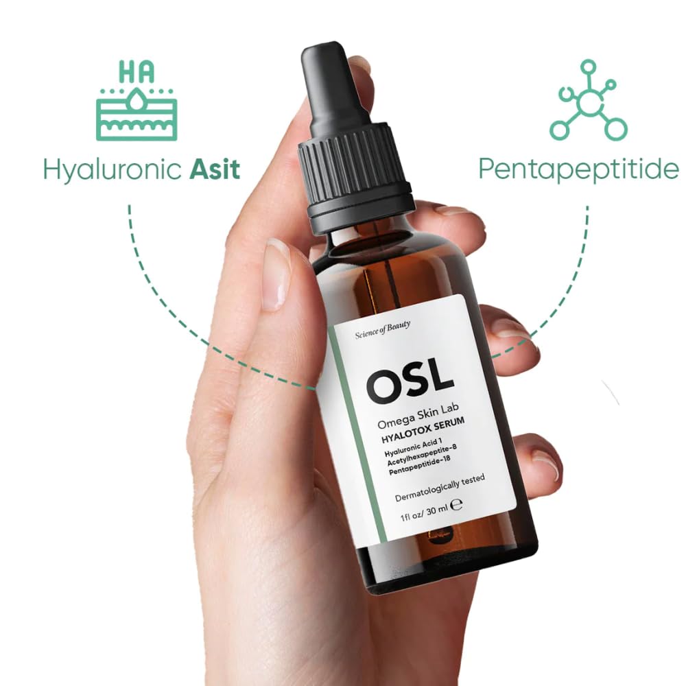 OSL Omega Skin Lab OSL Anti-aging Hyalotox Face Serum 30ML, Powerful Firming Serum, Hyaluronic Acid, Acetlyhexapeptide-8 - Image 3