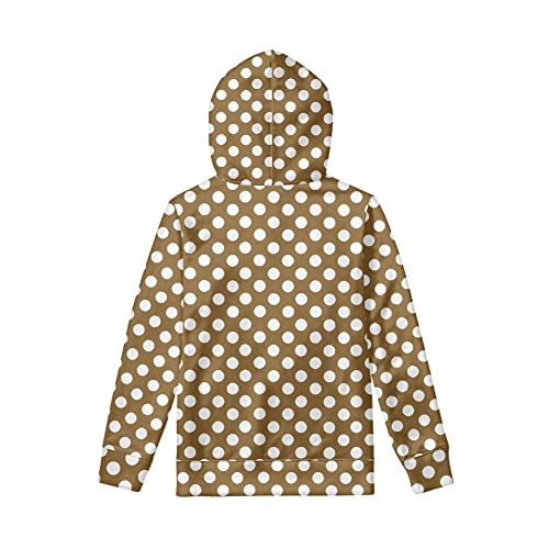 Polka Dot Kids Soft Pullover Hooded Sweatshirt Classic Casual Hoodie for Boys or Girls2
